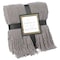 Deerlux Decorative Diamond Pattern Knit Throw Blanket with Fringe, Gray QI003966.GY - alternate 1